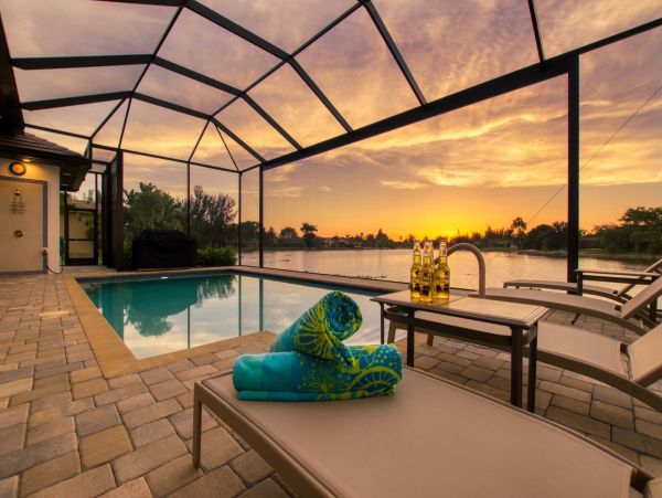Cape Coral  Canal Front Three Bedroom Vacation Home