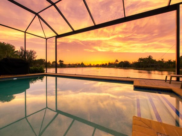 Cape Coral  Canal Front Three Bedroom Vacation Home