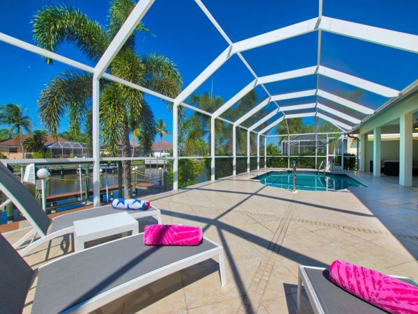 Cape Coral Vacation Rental Home Canal-Front Private Pool
