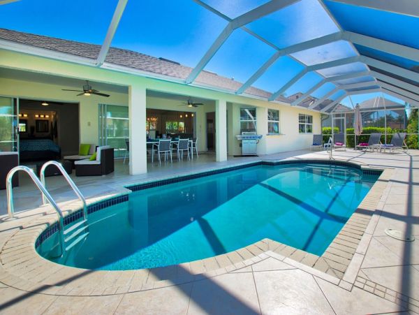 Cape Coral Vacation Rental Home Canal-Front Private Pool