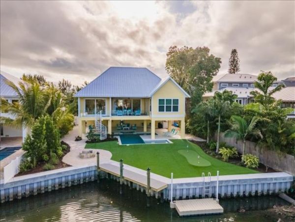 Direct Canal Views Four Bedroom Anna Maria Pool Home