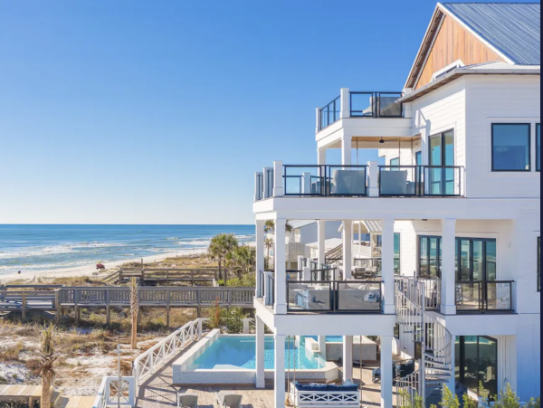 Award Winning Vacation Rental Inlet Beach Gulf Front Mansion