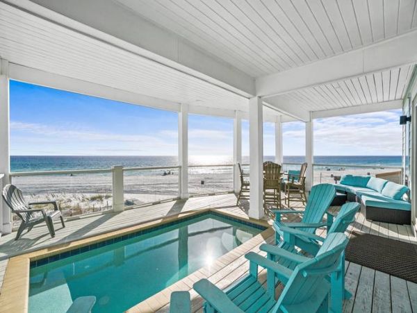 Beachfront Panama City Vacation Pool Home Six Bedroom