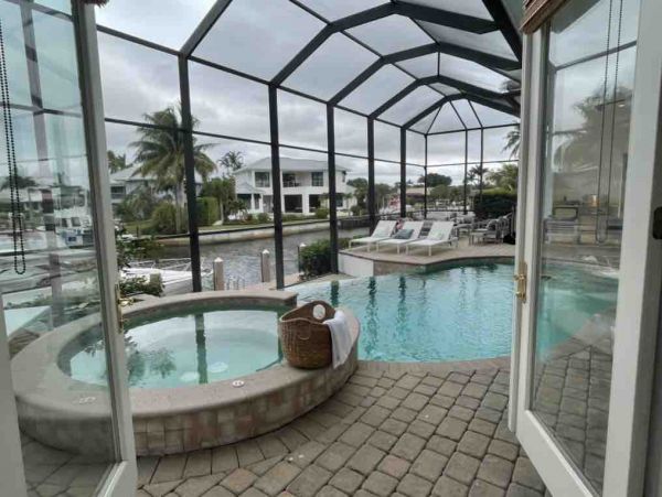 Naples Canal Front Vacation Home Four Bedrooms Pool & Spa