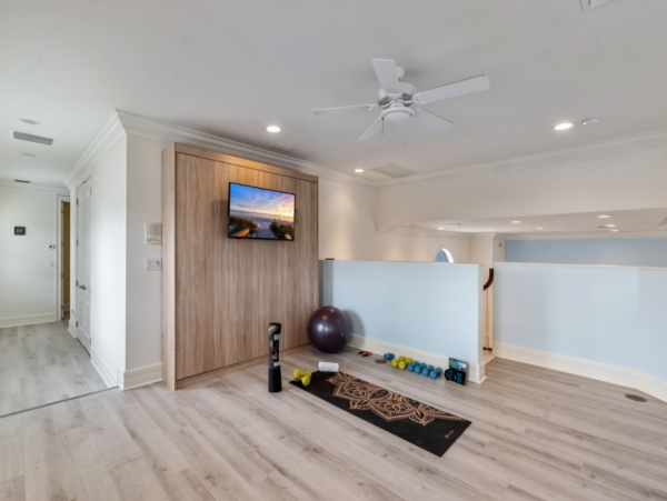 Loft above living room with King Murphy bed