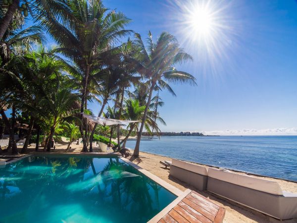 On Beach Puerto Aventuras Vacation Pool Home Five Bedroom
