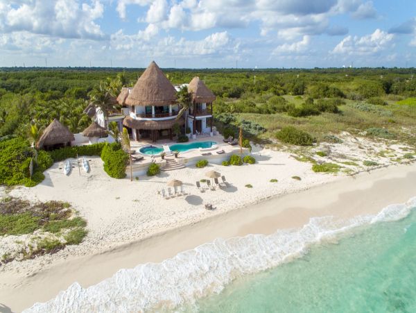 Oceanfront Riviera Maya Vacation Pool Home Five Bedrooms