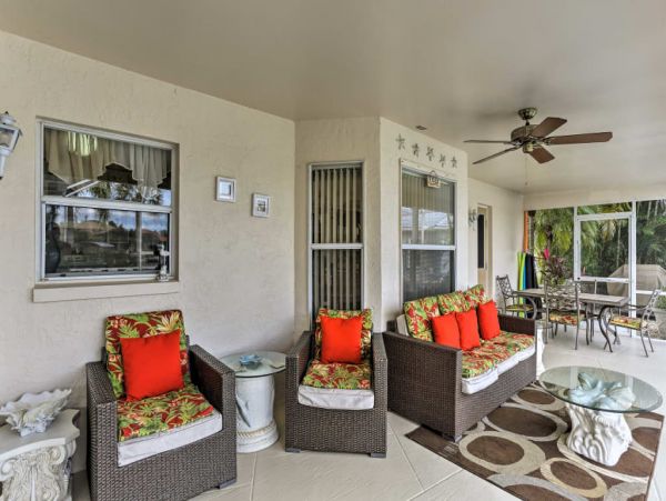 Three Bedroom Cape Coral Vacation Home with Pool & Boat Dock