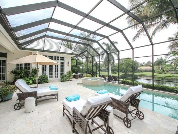 Short Walk to Beach Naples Vacation Home Private Caged Pool