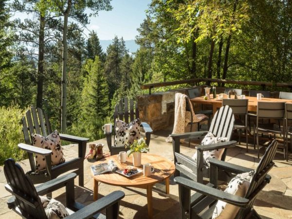 Deck with seating