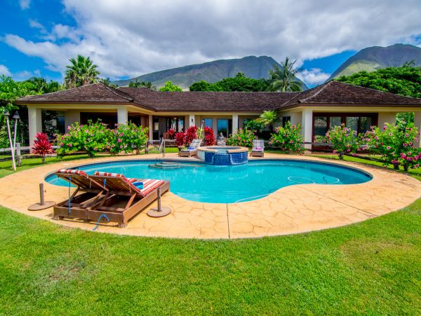 Lahaina Five Bedroom Home with Pool & Spa Partial Ocean View