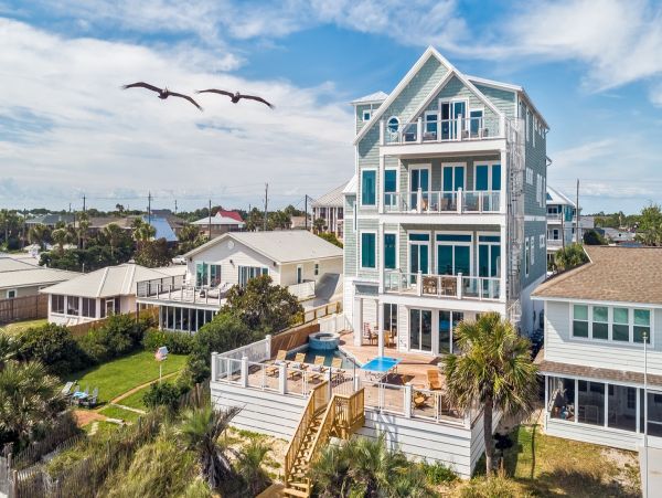 Panama City Beach Gulf Front 9 Bedroom Mansion Private Pool & Spa