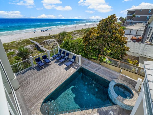 Panama City Beach Gulf Front 9 Bedroom Mansion Private Pool & Spa