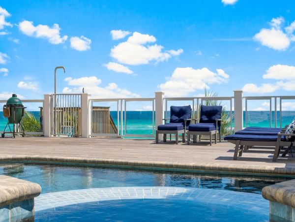Panama City Beach Gulf Front 9 Bedroom Mansion Private Pool & Spa