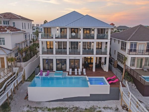 Luxury Destin 7 Bedroom Pool Home On Beach Sleeps 30 Guests