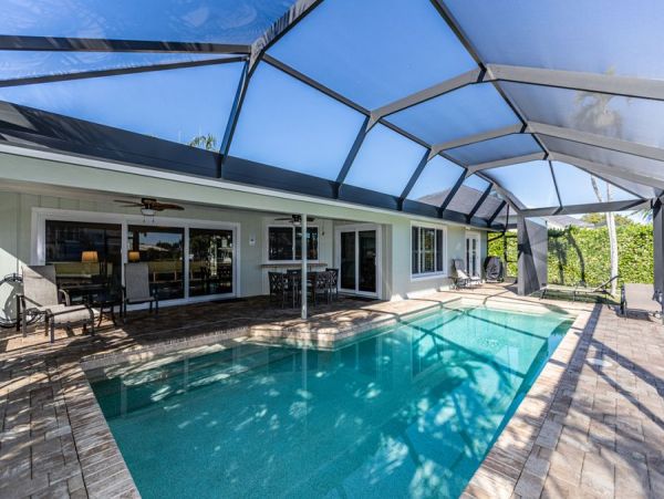 Marco Island Canal Front Three Bedroom Rental Home