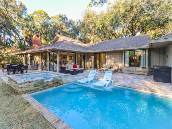 Hilton Head Pool Home Steps to Beach