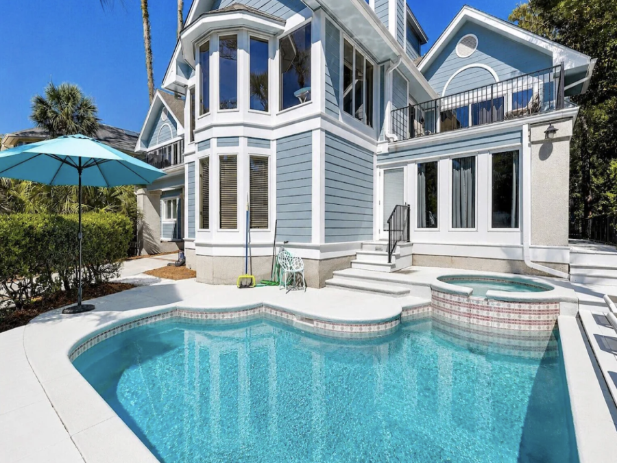 Oceanview Vacation Rental Palmetto Dunes  Sleeps 18 Guests 25 yards to Beach Seperate Guest House