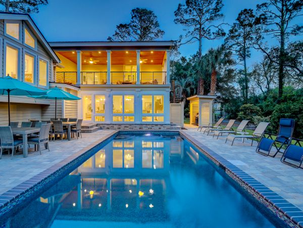 Hilton Head Vacation Home Walk To Beach Sleeps 24 Guests