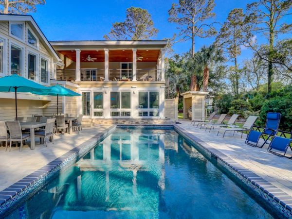 Hilton Head Vacation Home Walk To Beach Sleeps 24 Guests