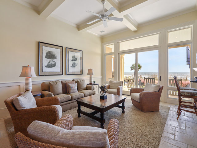 Hilton Head Vacation Six Bedroom Vacation Home on Beach