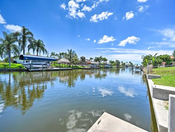 Cape Coral Canal Front Three Bedroom Rental Home