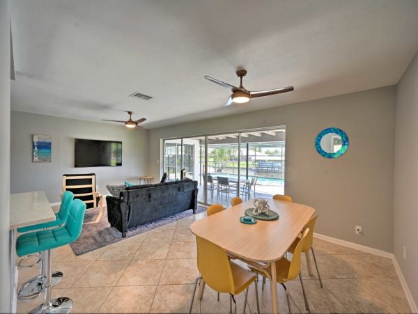 Cape Coral Canal Front Three Bedroom Rental Home