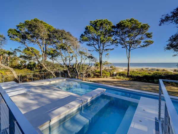 On Beach Hilton Head Vacation Pool Home Six Bedroom