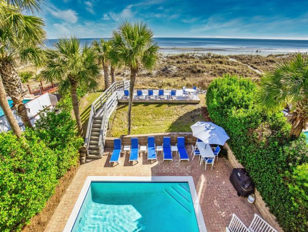 Luxury Hilton Head Oceanfront Retreat with Private Beach Access & Pool
