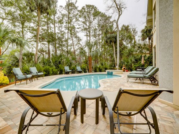 Hilton Head Vacation Home with Private Pool & Lagoon Views