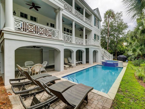 Hilton Head Luxury Vacation Pool Rental 6 Bedrooms Elevator