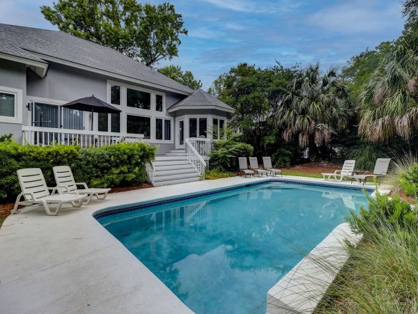 Walk to Beach Hilton Head Vacation Pool Home Five Bedrooms
