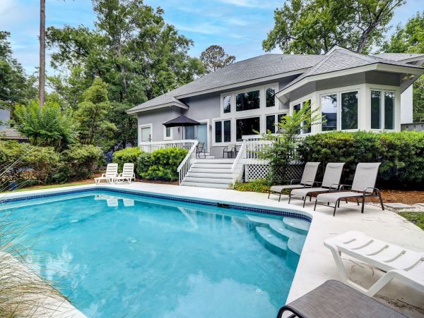 Walk to Beach Hilton Head Vacation Pool Home Five Bedrooms