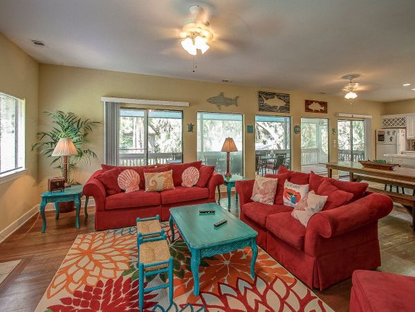 Hilton Head 6 Bedroom Home with Pool & Steps to Beach