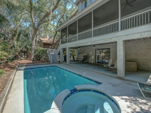 Hilton Head 6 Bedroom Home with Pool & Steps to Beach