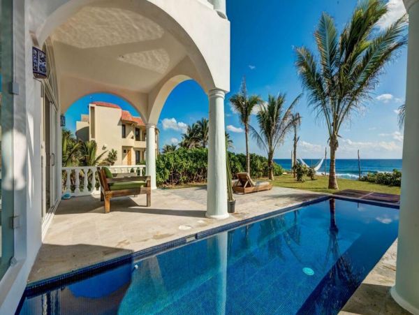 Luxury Oceanfront Tulum Vacation Pool Home Seven Bedrooms