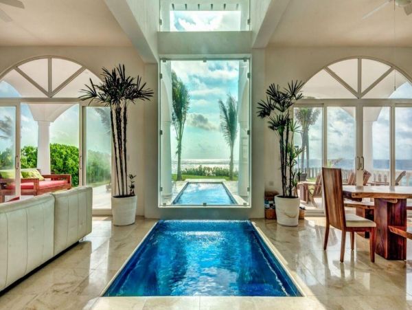Luxury Oceanfront Tulum Vacation Pool Home Seven Bedrooms
