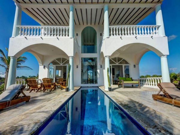 Luxury Oceanfront Tulum Vacation Pool Home Seven Bedrooms