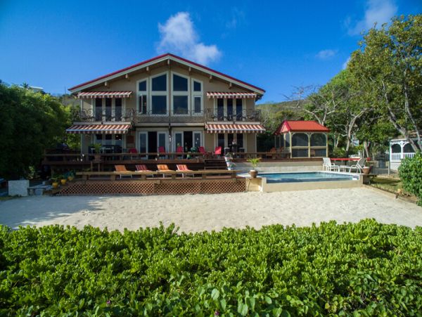 Beachfront Vacation Villa Private Pool 8 Guests In St. John