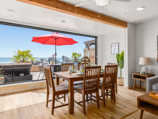 On Beach Oceanside Vacation Home Six Bedroom