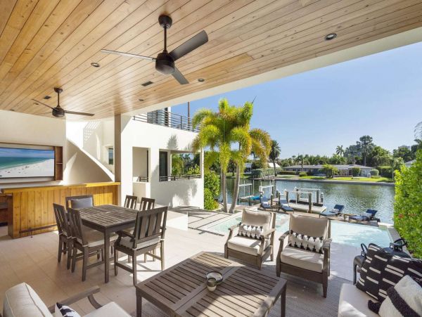 Modern Sophisticated Lido Key Luxury Vacation Pool Home