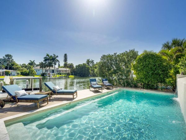 Modern Sophisticated Lido Key Luxury Vacation Pool Home