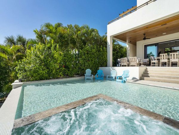 Modern Sophisticated Lido Key Luxury Vacation Pool Home