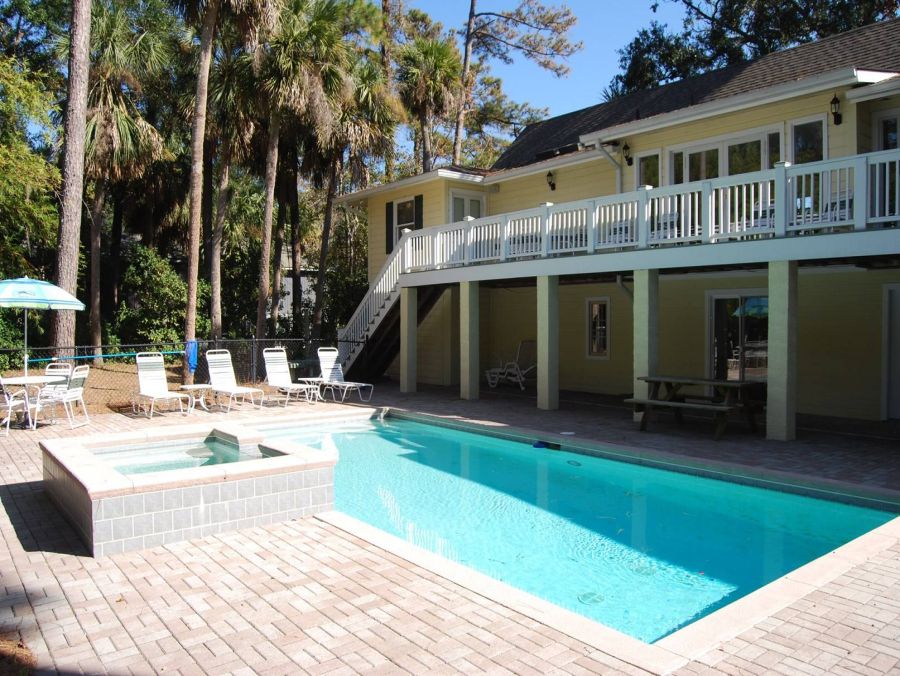 Walk To Beach Vacation Home In Hilton Head With Private Pool