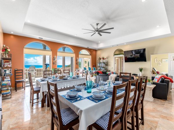 Beach Front 9 Bedroom Home with Private Pool & Views