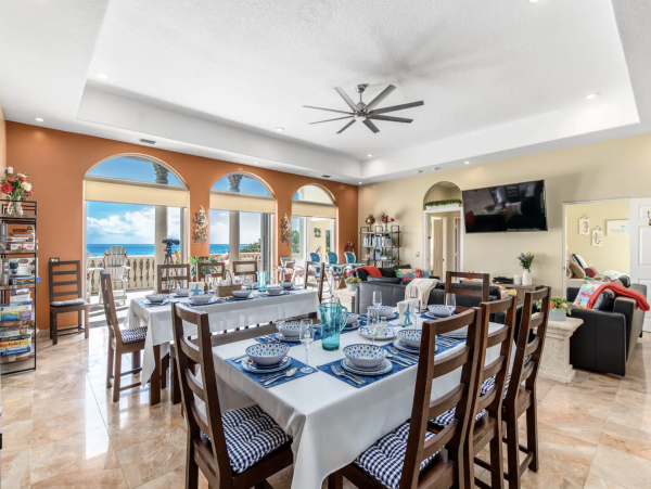 Beach Front 9 Bedroom Home with Private Pool & Views