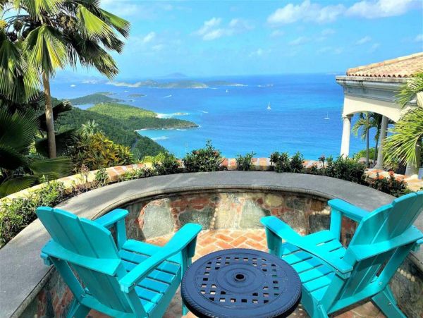 St John Vacation Pool Villa Ocean Views Sleeps 12 Guests