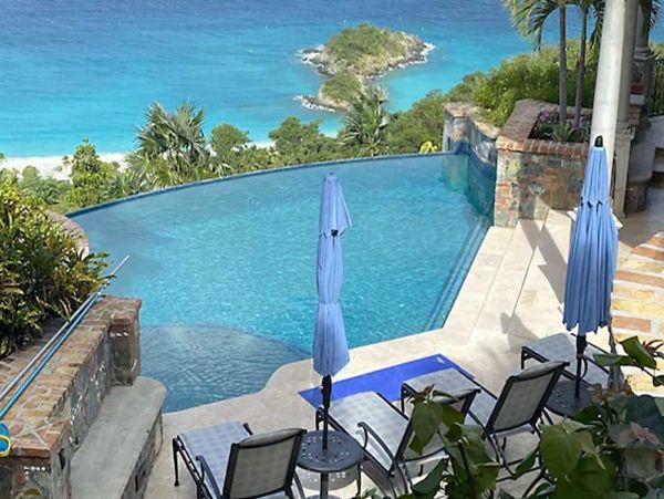 St John Vacation Pool Villa Ocean Views Sleeps 12 Guests