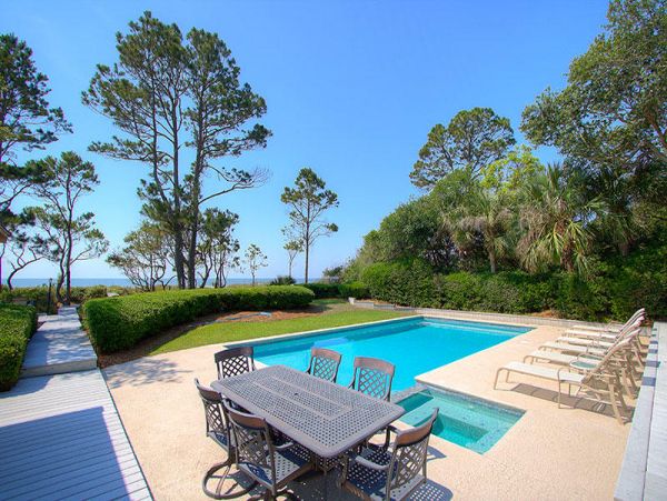 Beach Front Seven Bedroom Vacation Pool Home in Hilton Head