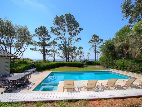 Beach Front Seven Bedroom Vacation Pool Home in Hilton Head